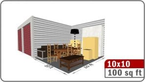 Illustration of 100 sq ft area