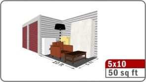 Illustration of 50 sq ft area 