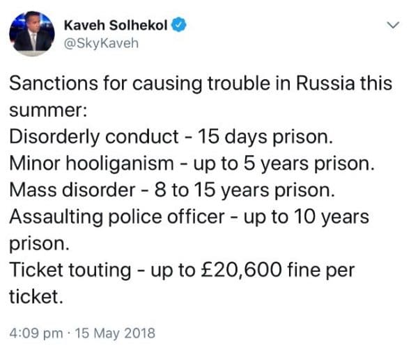 Tweet from Kaveh Solhekol_15.05.2018